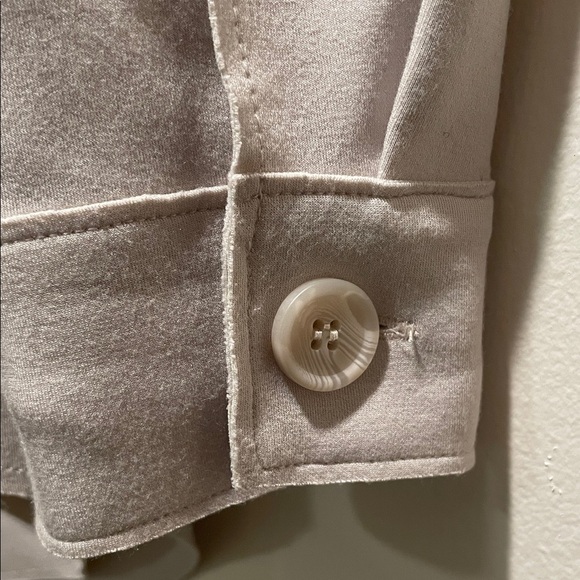 Joie Cream/Taupe Button-Up Utility Shirt Shacket - Picture 12 of 15